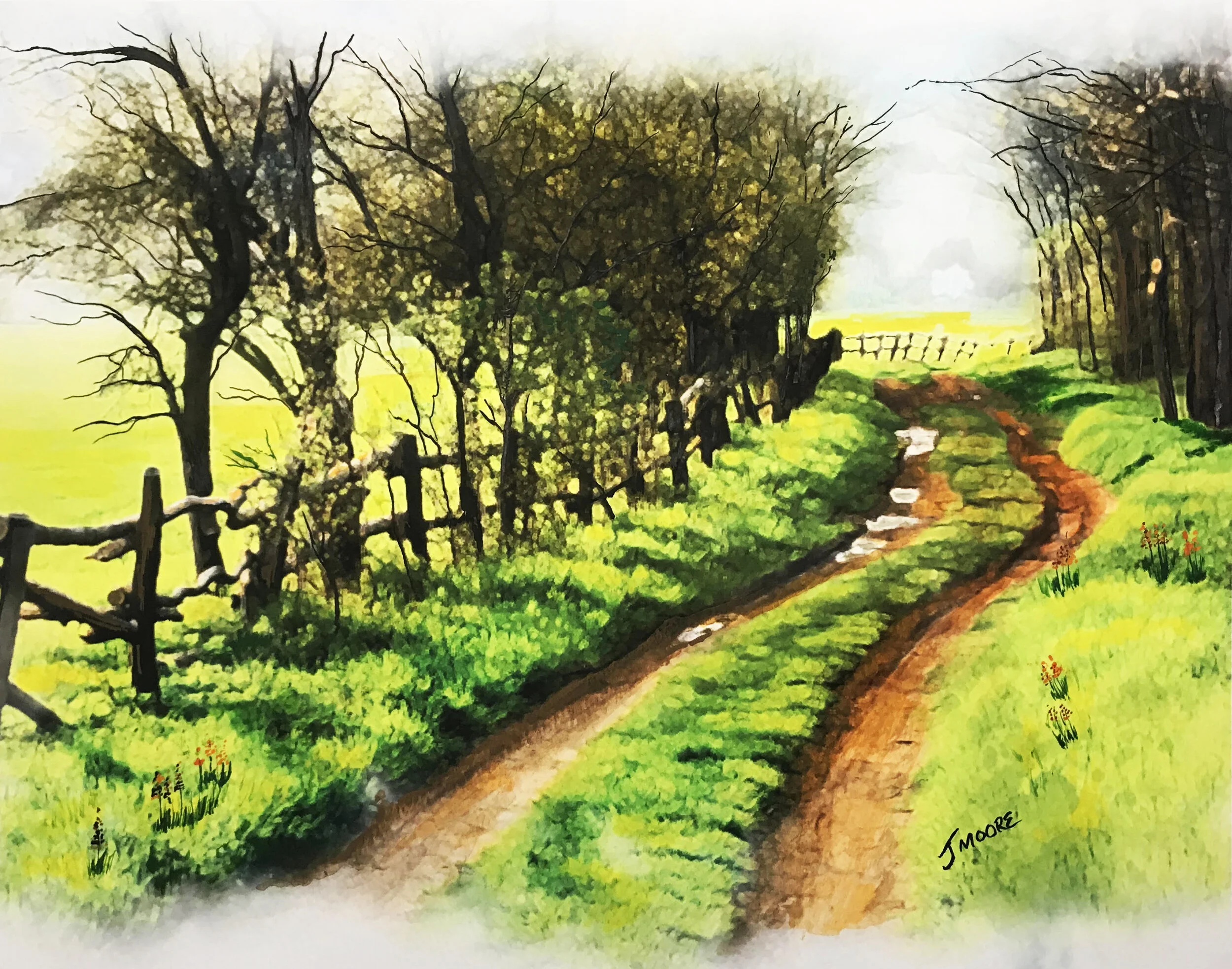 Dirt Road — Artwork by Jeffrey A. Moore